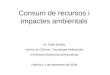 Consum De Recursos I Impactes Ambientals