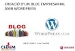 Creació d'un blog empresarial amb wordpress