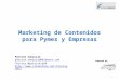 Marketing de contenidos pymes y empresas