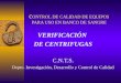 verificación de centrifugas