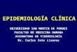 CLASE 3 epidemiología clínica y pruebas diagnósticas
