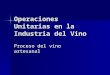 Operaciones Unitarias en La Industria Del Vino - Artesanal