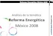 Informe Reforma Energética