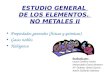 ESTUDIO GENERAL DE LOS ELEMENTOS. NO METALES II
