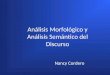 Analisis Morfologico y Semantico Del Discurso