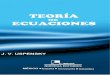 Teoría de Ecuaciones- (Uspensky) Ed. Limusa
