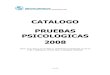 CATALOGo PRUEBAS PSICOLOGICA 2008