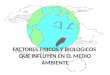 FACTORES FISICOS Y BIOLOGICOS  QUE INFLUYEN EN EL