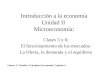 IEC Clases 5 y 6 Microeconomia OFERTA DEMANDA EQUILIBRIO