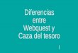 Diferencias Entre Caza Tesoros y Webquest