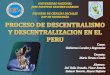Descentralización y Desconcentración en el Perú