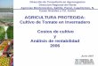 Agricultura Protegida Cultivo de Tomate en Invernadero - Costos de Produccion y Analisis de ad 2006 - Jun 2007