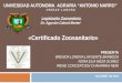 Certificado zoosanitario