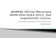 NORMA Oficial Mexicana NOM 004 SSA3 2012
