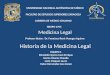 Medicina Legal. Historia