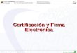 Certificacion electronica