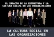 La cultura social en las organizaciones