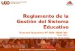 Reglamento del sistema educativo ds 009 2005-ed