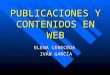 Publicaciones y contenidos en web