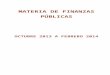 Materia de finanzas públicas 2014