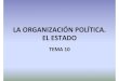 Tema 10. la organización política. el estado