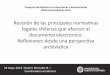 Revisión de las principales normativas legales chilenas que afectan al documento electrónico: Reflexiones desde una perspectiva archivística