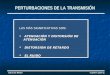 PERTURBACIONES DE LA TRANSMISIÓN