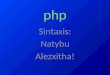 Php. sintaxis