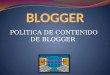 realizacion y almacenamiento de un Blogger Blogger
