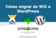 Cómo migrar de Wix a WordPress con CMS2CMS