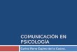 Comunicación en psicología