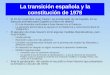 La Transicion Espanola y La Constitucion De 1978
