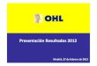 OHL Resultados 2012