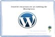 Inserir recursos a Wordpress