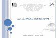 Actividades recreacionales  psicologia