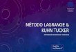Metodo lagrange & kuhn tucker - Optimizacion de sistemas y funciones