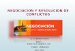 Negociación y resolución de conflictos 2014