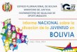 Informe nacional sobre juventud bolivia