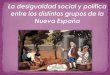 La desigualdad social y politica entre los distintos grupos de la nueva españa