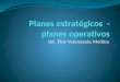 Planes estratégicos  y planes operativos   flor valenzuela