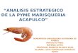 Analisis estrategico de la pyme marisqueria acapulco