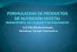 Formulaciones y parametros de calidad en productos de Nutricion vegetal