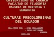 culturas precolombinas del Ecuador