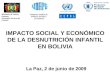 El Impacto Social y Economico de la Desnutricion en Bolivia