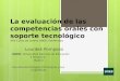 La evaluación de las competencias orales con soporte tecnológico