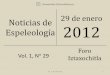 Noticias de espeleología 20120129