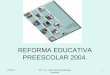 Reforma Educativa Preescolar 2004 Síntesis