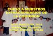 1 curso a ministros extraordinarios de la comunión