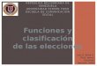 Funciones y clasificación de las elecciones, Isis Silva