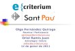 Presentaci³ e-Criterium Hospital Sant Pau Barcelona  12 1 2011
